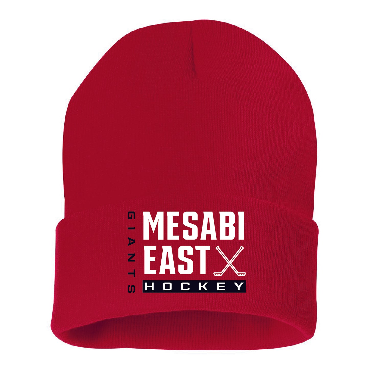 Mesabi East Hockey Solid 12" Cuffed Beanie