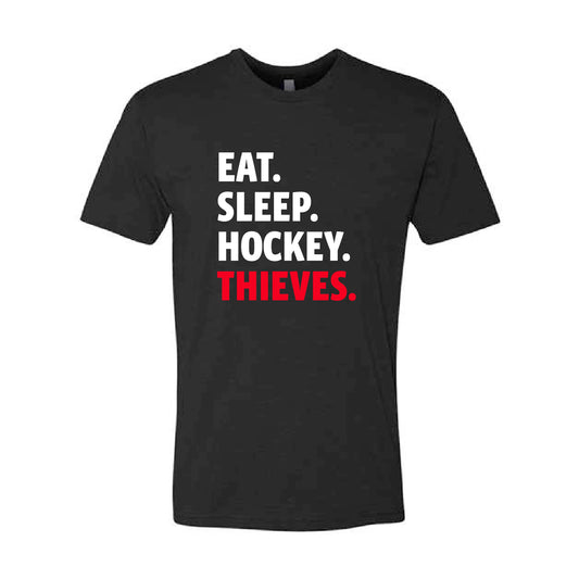 Thieves AAA Hockey Unisex CVC Short Sleeve Crew Eat. Sleep. Hockey. Thieves