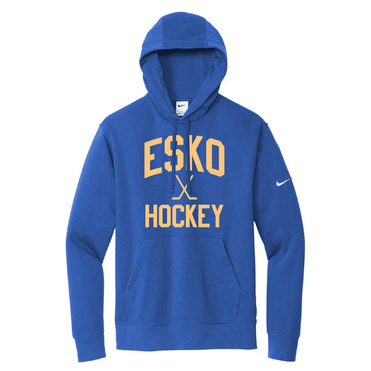 Esko Hockey Nike Club Fleece Sleeve Swoosh Pullover Hoodie